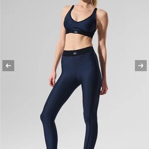 ALO Yoga Navy Airlift High-Waist 7/8 Line Up Legging